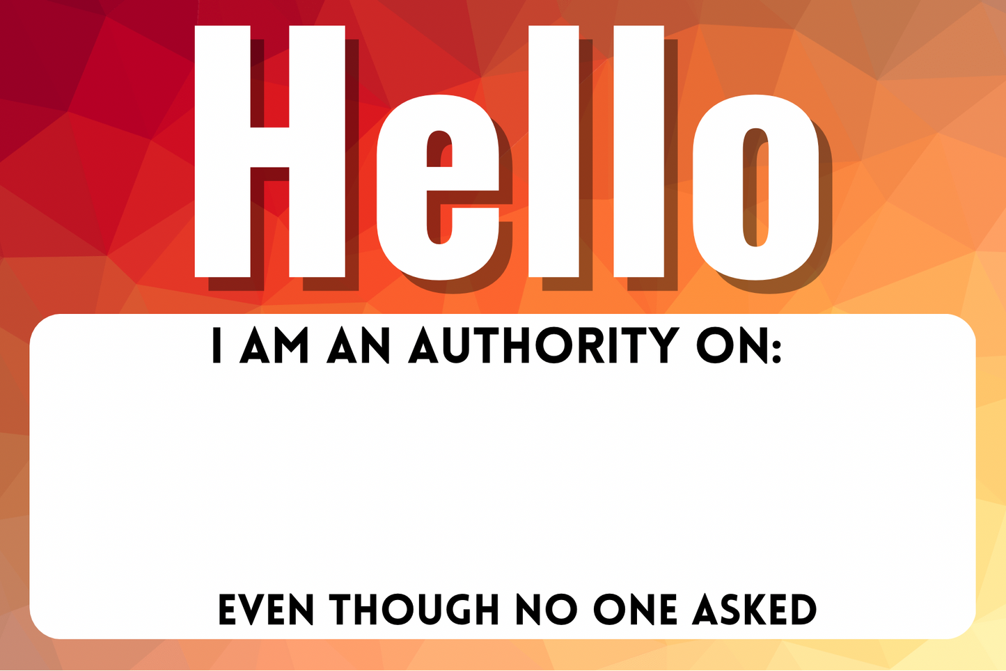 Hello. Name tags image 1