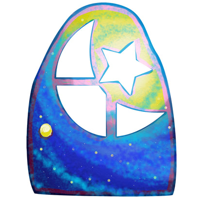 Faerie Door - Moon - Sticker image