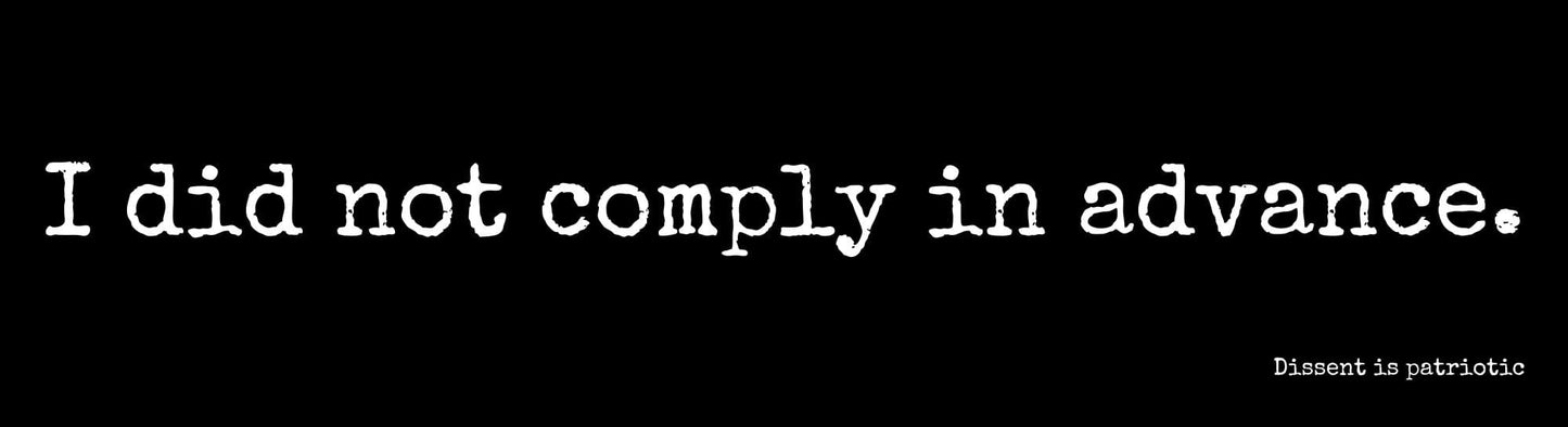 I did not comply in advance. image 0