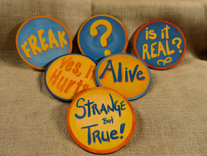 SECRET ITEM #1 - Sideshow Banner Callout bullet coaster set